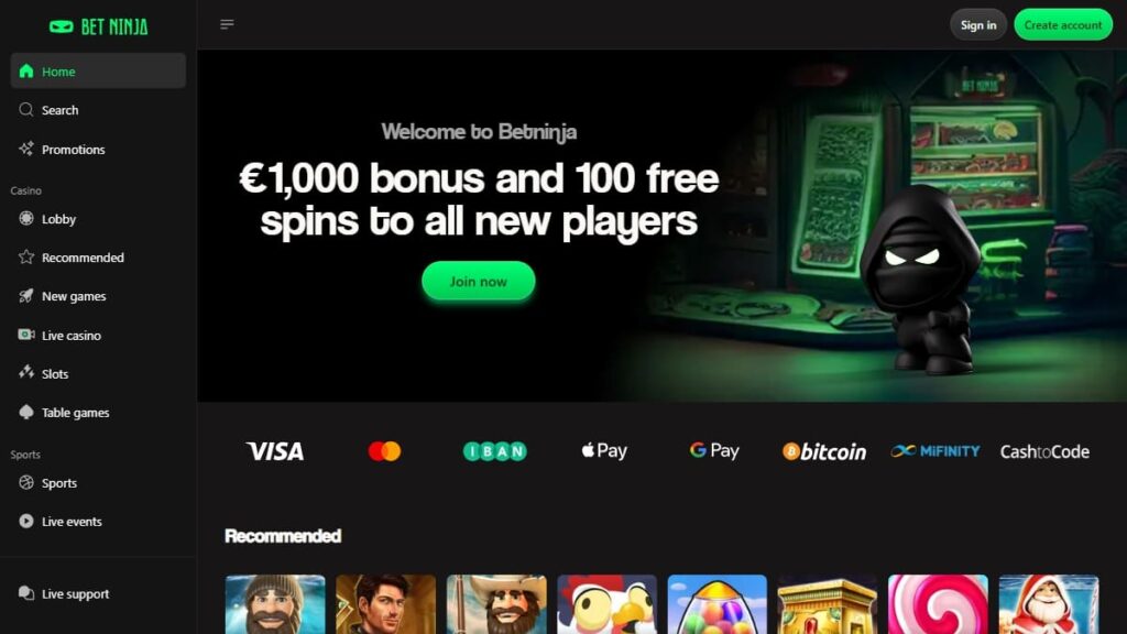 betninja casino beste goksite nederland screenshot